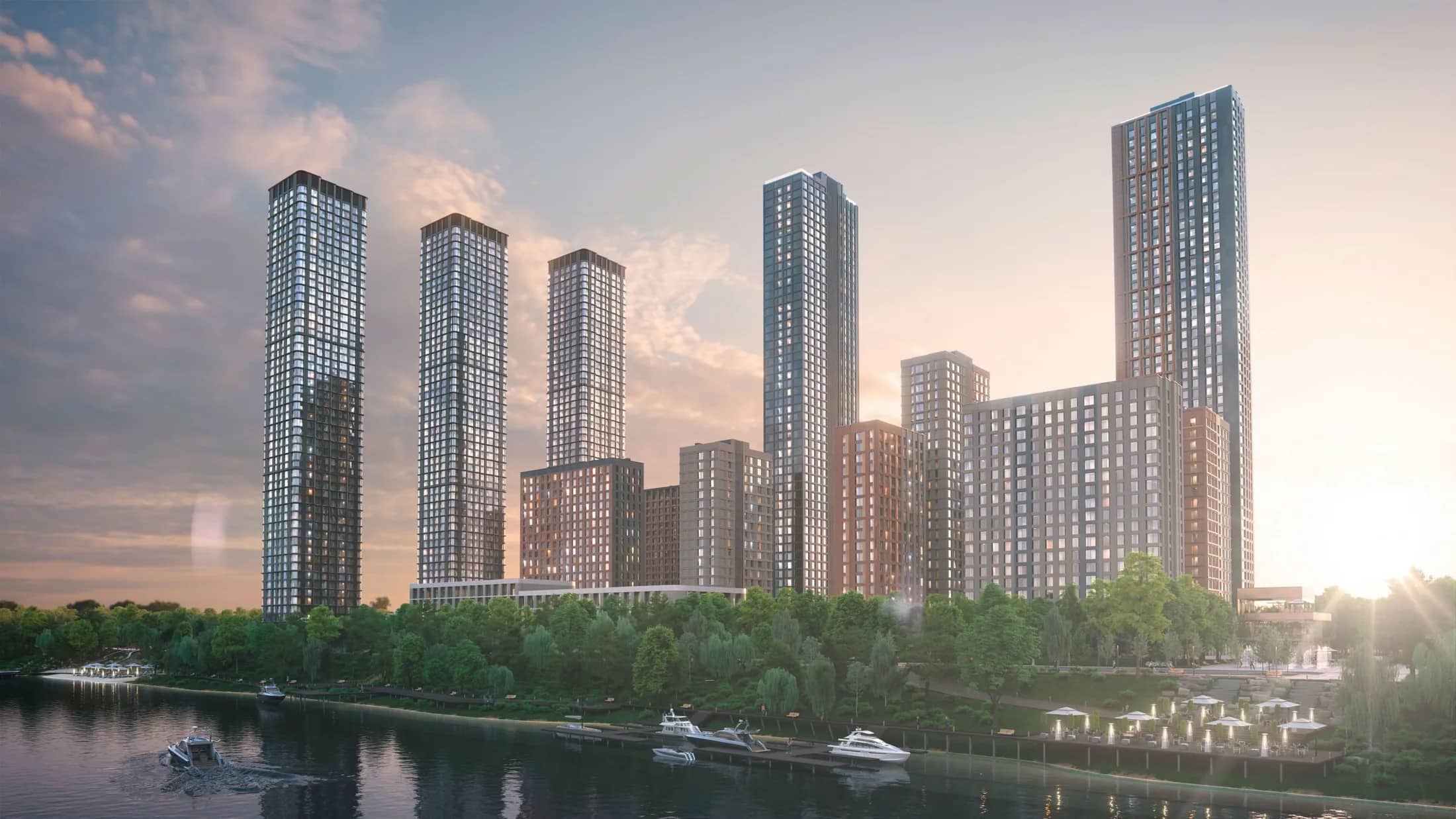 ЖК City Bay, корпус 3 в городе Москва – фасады, спроектированные BK Engineering